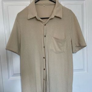 Retro corduroy short sleeve shirt
